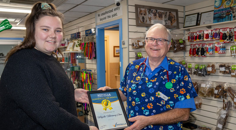 July 2024 Business of the Month; Whyalla Veterinary Clinic